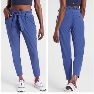 BOGO! Athleta Skyline Pant Tie Waist Damask Blue Size 16